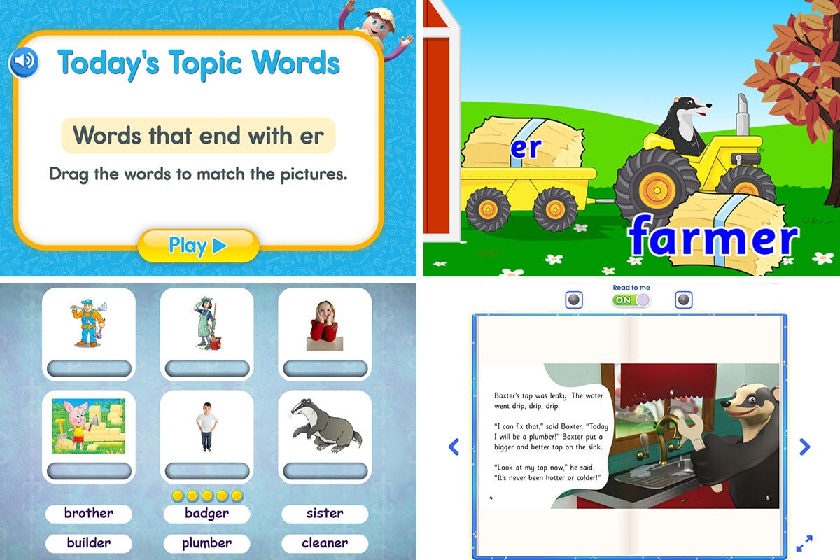 content area words in Reading Eggs with visual support build vocabulary