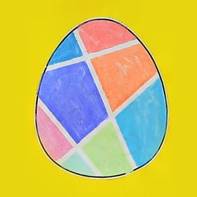 chalky egg Easter craft