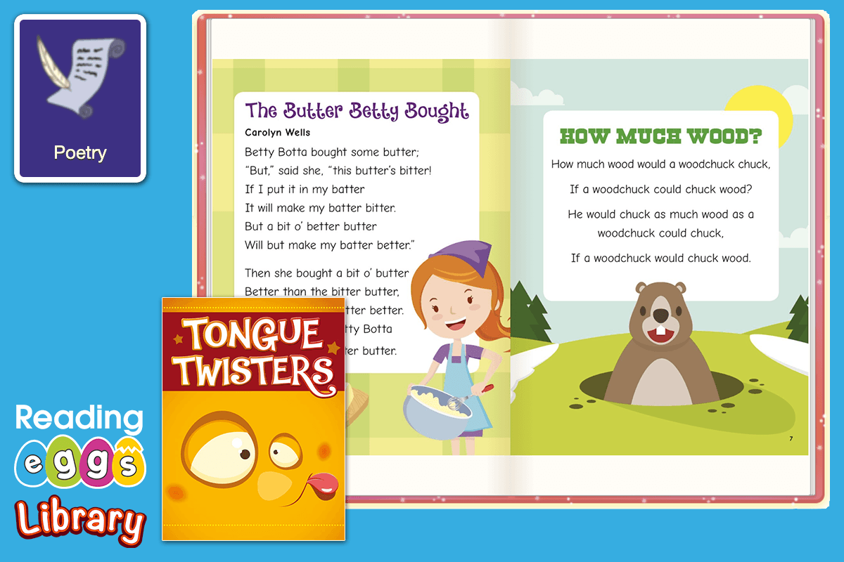 tongue twisters are a fun way to get kids to listen to spoken language
