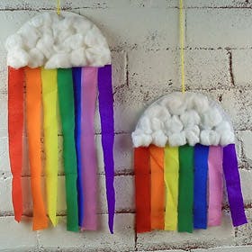 rainbow clouds Easter craft
