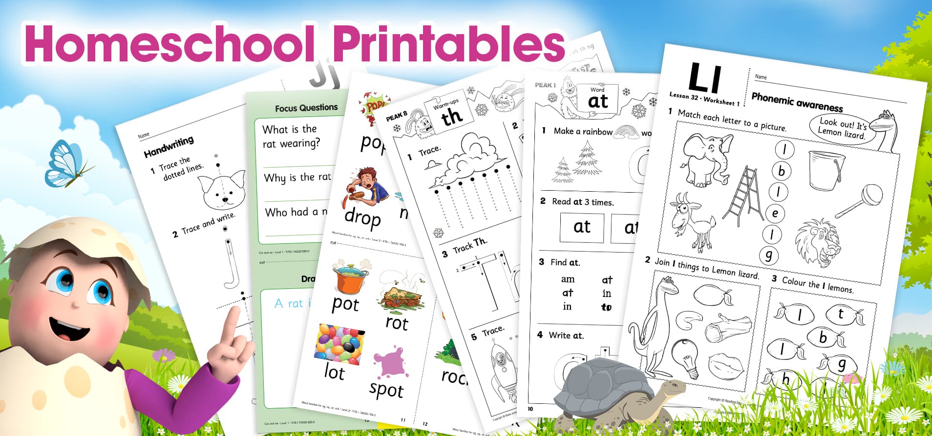Homeschooling with Reading Eggs printable worksheets