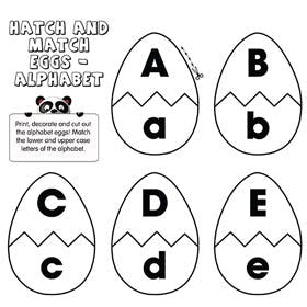Hatch and Match Alphabet Printable
