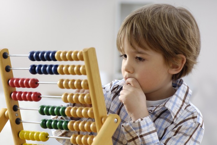 child struggling with maths