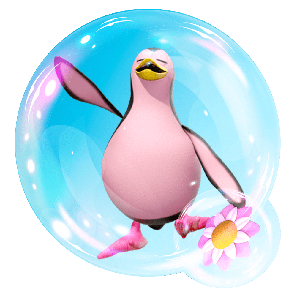 Penguin in bubble